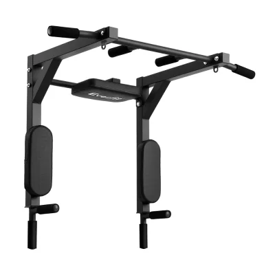Everfit Multi Gym Station: Durable Carbon Steel Pull Up Bar & Dip Station, 150kg Capacity, Black/Red Everfit Multi Gym Station: Durable Carbon Steel Pull Up Bar & Dip Station, 150kg Capacity, Black/Red
