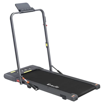 Everfit 2-in-1 Electric Treadmill Walking Pad, Under Desk Home Gym, 400mm Wide Belt, Foldable, Grey, 110kg Capacity