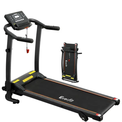 Everfit Electric Treadmill Foldable Home Gym, 12 Programs, LED Display, Steel Frame, 12km/h, 100kg Capacity