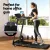 Everfit Foldable Electric Treadmill with Incline & Detachable Desk, Bluetooth App, Shock-Absorption Belt, 2.5HP, Black