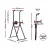Everfit Foldable Chin Up Tower, Adjustable Dip Station, Steel, Black, 200kg Capacity, Home Gym, 5-in-1 Exercise Station
