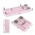 Everfit Pilates Reformer Abdominal Exercise Board Set - Pink, 106x41cm, Non-Slip, Adjustable Resistance, Portable