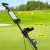 Everfit Quick Folding Golf Buggy Trolley Cart, 2 Wheels, Aluminium Frame, Scoreboard & Cup Holder, 109x62x100cm, Black