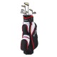 Everfit 10-Piece Men’s Right Handed Golf Club Set with Alloy Driver, Steel Irons, Zinc Putter, Stand Bag, 5-Way Dividers