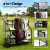 Everfit Black Metal Golf Bag Storage Organiser with Wheels, Fits 2 Bags, Includes 3 Shelves & Club Display Stand