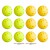 Everfit 12PC Pickleball Set 40-Hole Durable PE Balls 74mm Official Size Indoor Outdoor Green Yellow
