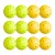 Everfit 12PC Pickleball Set 40-Hole Durable PE Balls 74mm Official Size Indoor Outdoor Green Yellow