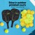 Everfit 12PC Pickleball Set 40-Hole Durable PE Balls 74mm Official Size Indoor Outdoor Green Yellow