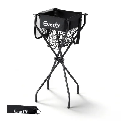 Everfit Foldable Portable Ball Cart - Multi-Sport, Reinforced Iron Frame, 600D Oxford Net, Compact Design, 43x43x99cm