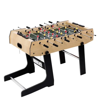 4FT Foldable Soccer Table - MDF Board, Anti-Slip Handles, Chrome Steel Rods, Family Fun Foosball Game