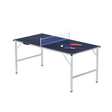 Everfit Portable Foldable Table Tennis Ping Pong Table, 152cm x 76.5cm, Indoor Outdoor, MDF Surface, Net, Rackets, Balls