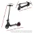 Electric Scooter 130W, 16KM/H, LED Lights, Foldable Aluminium Frame, 5KM Range, Portable, Black, for 120-160cm Riders
