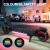 Electric Scooter 130W, 16KM/H, LED Lights, Foldable Aluminium Frame, 5KM Range, Portable, Black, for 120-160cm Riders