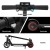 Electric Scooter 130W, 16KM/H, LED Lights, Foldable Aluminium Frame, 5KM Range, Portable, Black, for 120-160cm Riders