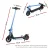 Electric Scooter 130W Motor 16KM/H, Foldable Aluminium Frame, LED RGB Lights, 5KM Range, Blue, for Kids 120-160cm