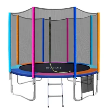 Everfit 10FT Kids Trampoline with Safety Net, Heavy-Gauge Steel Frame, UV-Stabilised Padding, 64 Triple-Rate Springs