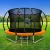 Everfit 10FT Kids Trampoline w/ Ladder, Safety Net & Basketball Set - UV-Resistant, Heavy-Duty Steel Frame, Orange