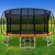 Everfit 16FT Kids Trampoline w/ Ladder, Safety Net, Basketball Set, UV-Tested Steel Frame, Anti-Graze Mat - Orange