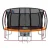 Everfit 16FT Kids Trampoline w/ Ladder, Safety Net, Basketball Set, UV-Tested Steel Frame, Anti-Graze Mat - Orange