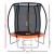 Everfit 6FT Kids Trampoline with Ladder, Safety Enclosure Net, Marine-Grade Steel Frame, UV-Resistant, Orange