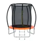 Everfit 6FT Kids Trampoline with Ladder, Safety Enclosure Net, Marine-Grade Steel Frame, UV-Resistant, Orange