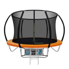 Everfit 8FT Kids Trampoline with Safety Net, Ladder & UV-Tested Anti-Graze Mat - Durable Steel Frame, Orange Rebounder Everfit 8FT Kids Trampoline with Safety Net, Ladder & UV-Tested Anti-Graze Mat - Durable Steel Frame, Orange Rebounder