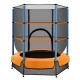 Everfit 4.5FT Kids Trampoline w/ Safety Net & UV-Resistant Mat | Galvanised Frame & Elastic Ropes | Orange | Ages 3-8