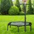 Everfit 48-Inch Hexagon Fitness Trampoline with Adjustable Foam Handrail, Steel Frame, Safe for Ages 12+, Green