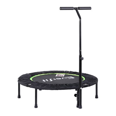 Everfit 40 Inch Foldable Fitness Trampoline with Adjustable Foam Handrail, Heavy Steel Frame, Home Gym Rebounder