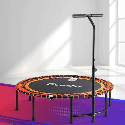 Everfit 48-Inch Foldable Fitness Trampoline with Adjustable Foam Handrail, Heavy-Gauge Steel Frame, 150kg Capacity Everfit 48-Inch Foldable Fitness Trampoline with Adjustable Foam Handrail, Heavy-Gauge Steel Frame, 150kg Capacity