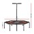 Everfit 51-Inch Hexagon Fitness Trampoline Rebounder with Adjustable Foam Handrail, Steel Frame, 150kg Capacity, Orange