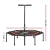 Everfit 51-Inch Hexagon Fitness Trampoline Rebounder with Adjustable Foam Handrail, Steel Frame, 150kg Capacity, Orange