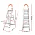 Giantz 6 Step Folding Aluminium Ladder - Lightweight, Non-Slip, Space-Saving Design for Indoor & Outdoor Use