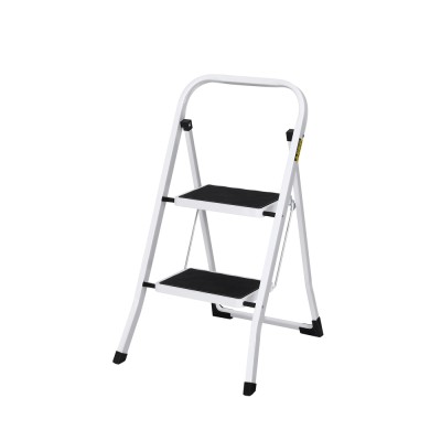 Giantz 2 Step Ladder - Lightweight Steel, Foldable, Non-Slip, Foam Handle, 150kg Capacity, Black/White, 1-Year Warranty Giantz 2 Step Ladder - Lightweight Steel, Foldable, Non-Slip, Foam Handle, 150kg Capacity, Black/White, 1-Year Warranty