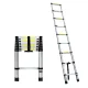 Giantz 2.6M Telescopic Ladder - Premium Aluminium, Extendable, Rust-Resistant, Non-Slip, Space-Saving, Easy Carry