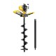 Giantz 74CC Petrol Post Hole Digger, 200mm Auger, Heavy-Duty Steel, Extension Shaft, Anti-Vibration, 1.8m Depth