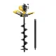 Giantz 74CC Petrol Post Hole Digger, 200mm Auger, Heavy-Duty Steel, Extension Shaft, Anti-Vibration, 1.8m Depth