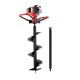 Giantz 65CC Post Hole Digger 300mm Heavy Duty Steel Auger with 80cm Extension, Petrol Engine, Anti-Vibration Handle