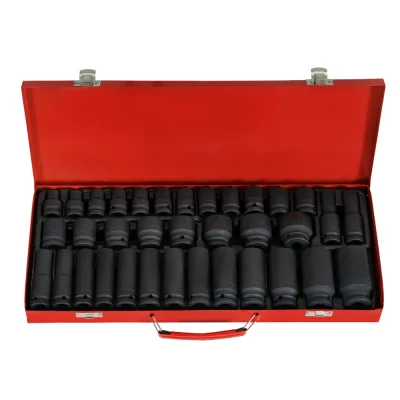 Giantz 35pcs 1/2" Drive Impact Socket Set Metric 8-32mm Chrome Vanadium Steel, 6-Point, Heavy Duty with Case