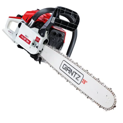 Giantz 52CC 20" Chainsaw - Commercial Grade, E-Start, Anti-Freeze, Oregon Bar & Chain, Low Kickback, Heavy Duty Power