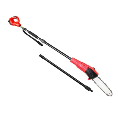 Giantz 20V Cordless Pole Chainsaw, 8in Bar, 2.7m Reach, Auto Lubrication, Lightweight Aluminium Shaft, Battery Included