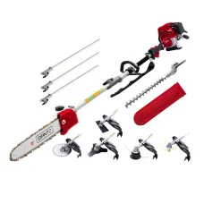 Giantz 40CC 4-Stroke 7-in-1 Pole Chainsaw Combo with Hedge Trimmer, Brush Cutter, Whipper Snipper & Extension Poles