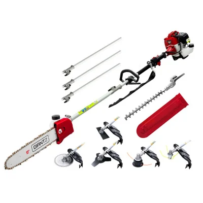 Giantz 62CC 7-in-1 Multi-Tool: Pole Chainsaw, Hedge Trimmer, Brush Cutter & Whipper Snipper with 5.5m Reach