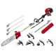 Giantz 65CC 7-in-1 Pole Chainsaw: Hedge Trimmer, Brush Cutter, Whipper Snipper - Pro-Series with 3 Extension Poles