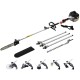 Giantz 65CC Pro-Series 7-in-1 Pole Chainsaw: Petrol Brush Cutter, Hedge Trimmer, Whipper Snipper, 5.6m Reach,