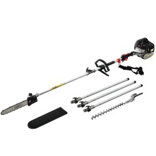 Giantz 65cc 2-in-1 Petrol Pole Chainsaw Hedge Trimmer Pruner | 5.6m Reach | Anti-Vibration | Bonus Tool Kit & Safety