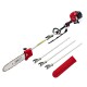 GIANTZ 65CC Pole Chainsaw 12in, 4.3m Reach, Petrol Engine, Anti-Vibration, Bonus Kit, Easy Start, Alloy Poles,