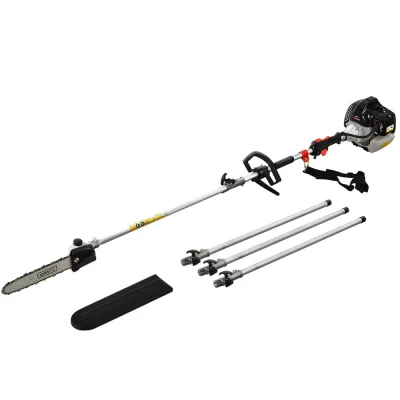 Giantz 62CC Petrol Pole Chainsaw 12" Bar, 5.6m Reach, Anti-Vibration, Easy Start, Alloy Poles, Bonus Toolkit & Safety