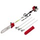 Giantz 62CC Pole Chainsaw 12" Petrol, 4.3m Reach, Anti-Vibration, Bonus Kit, for Effortless High-Branch Cutting