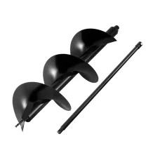 Giantz Heavy-Duty Carbon Steel Post Hole Digger Auger Drill Bit 300mm & 80cm Extension Shaft, Black, 1-Year Warranty